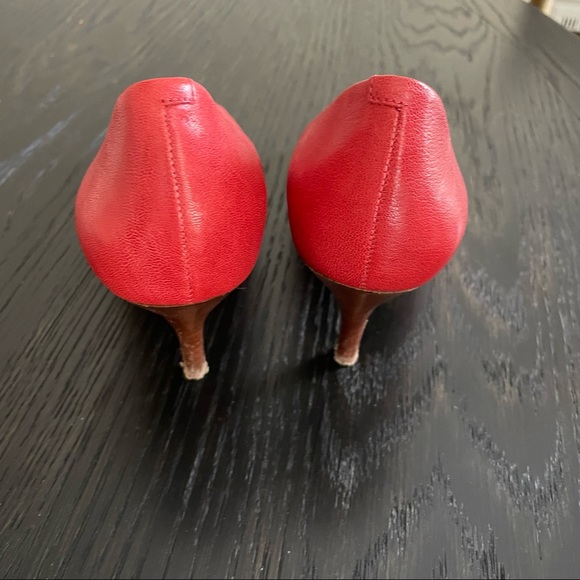 Banana Republic red peep toe heels 9.5 - Picture 6 of 8